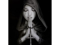 Tablou canvas, Gothic Prayer 19x25cm - Anne Stokes